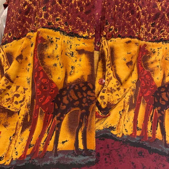 VTG giraffe button up - Picture 1 of 3